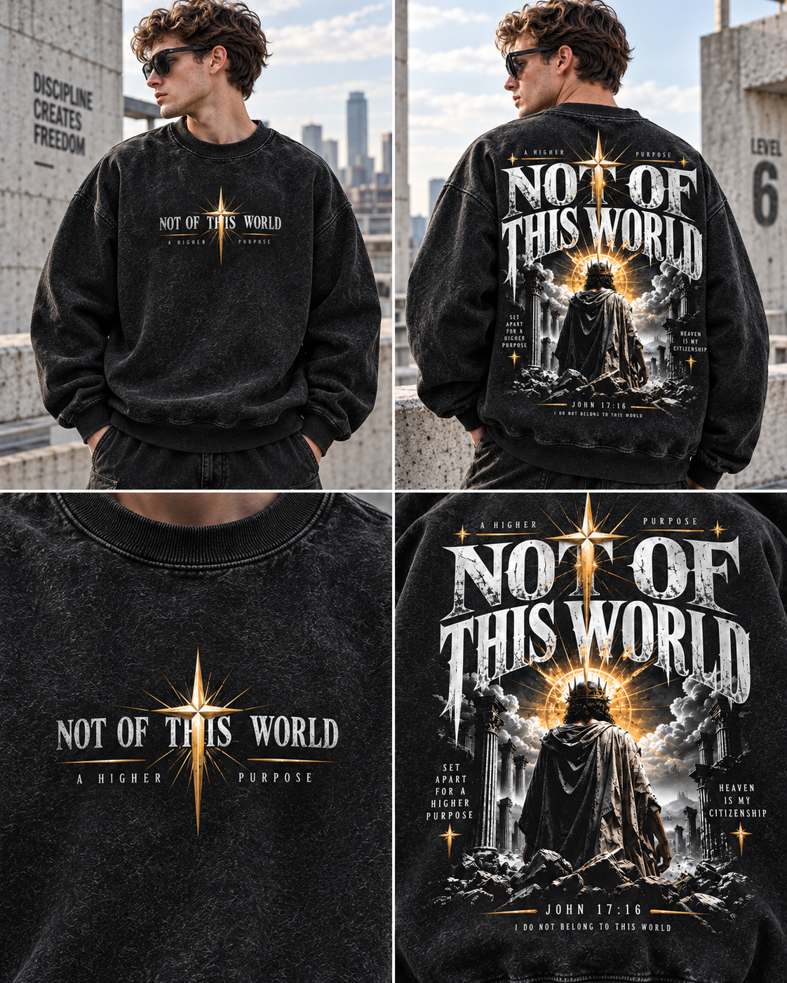 Not Of This World – Vintage Faith Sweatshirt