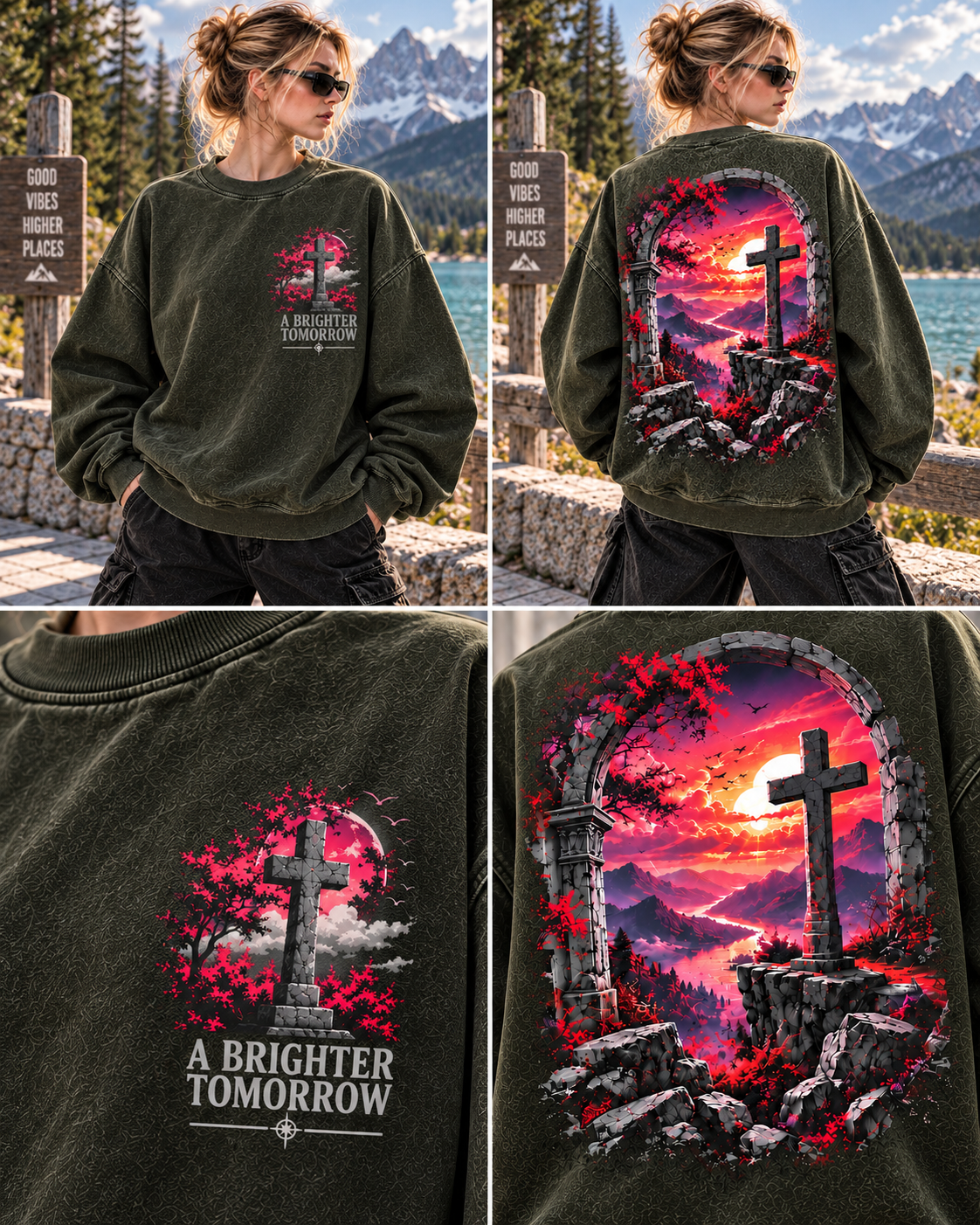 A Brighter Tomorrow – Vintage Cross Sweatshirt