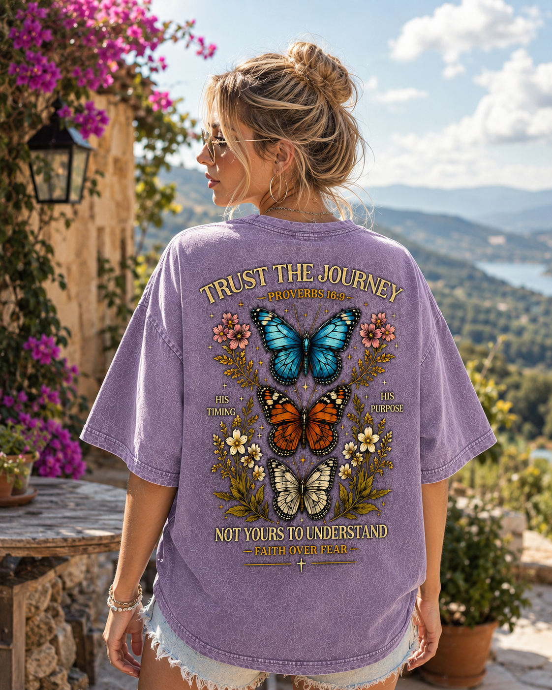 Trust The Journey Vintage Butterfly Tee