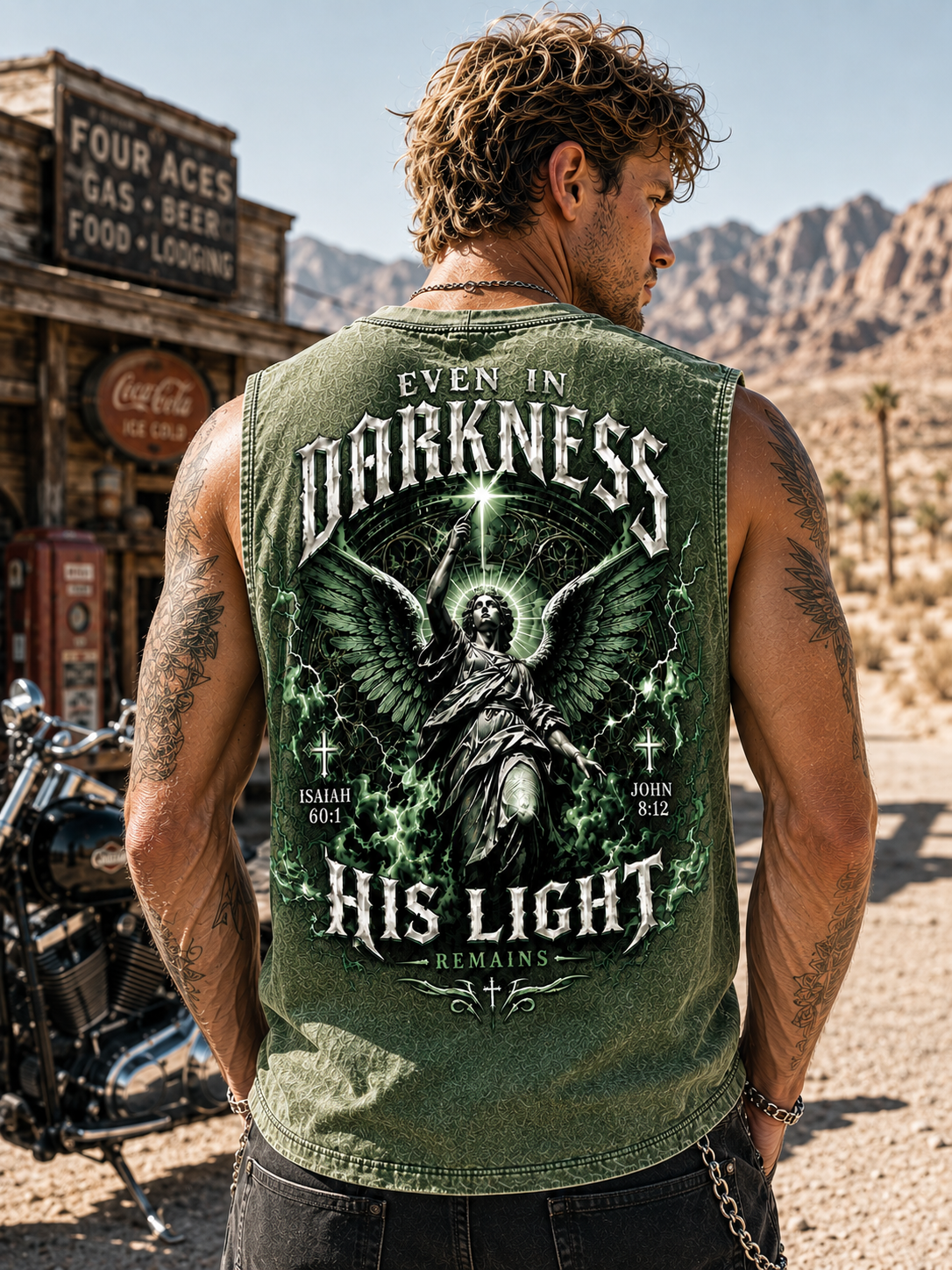 Even in Darkness – Gothic Angel Washed Tee