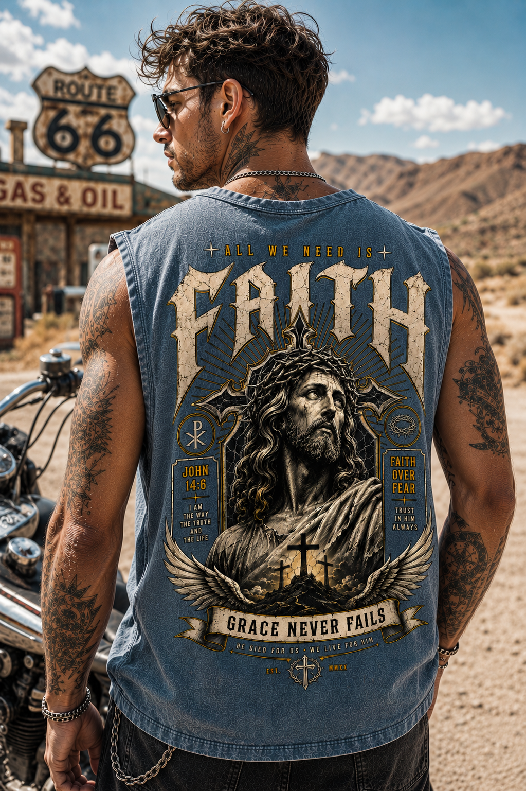 Faith Never Fails – Vintage Faith Wash Tee