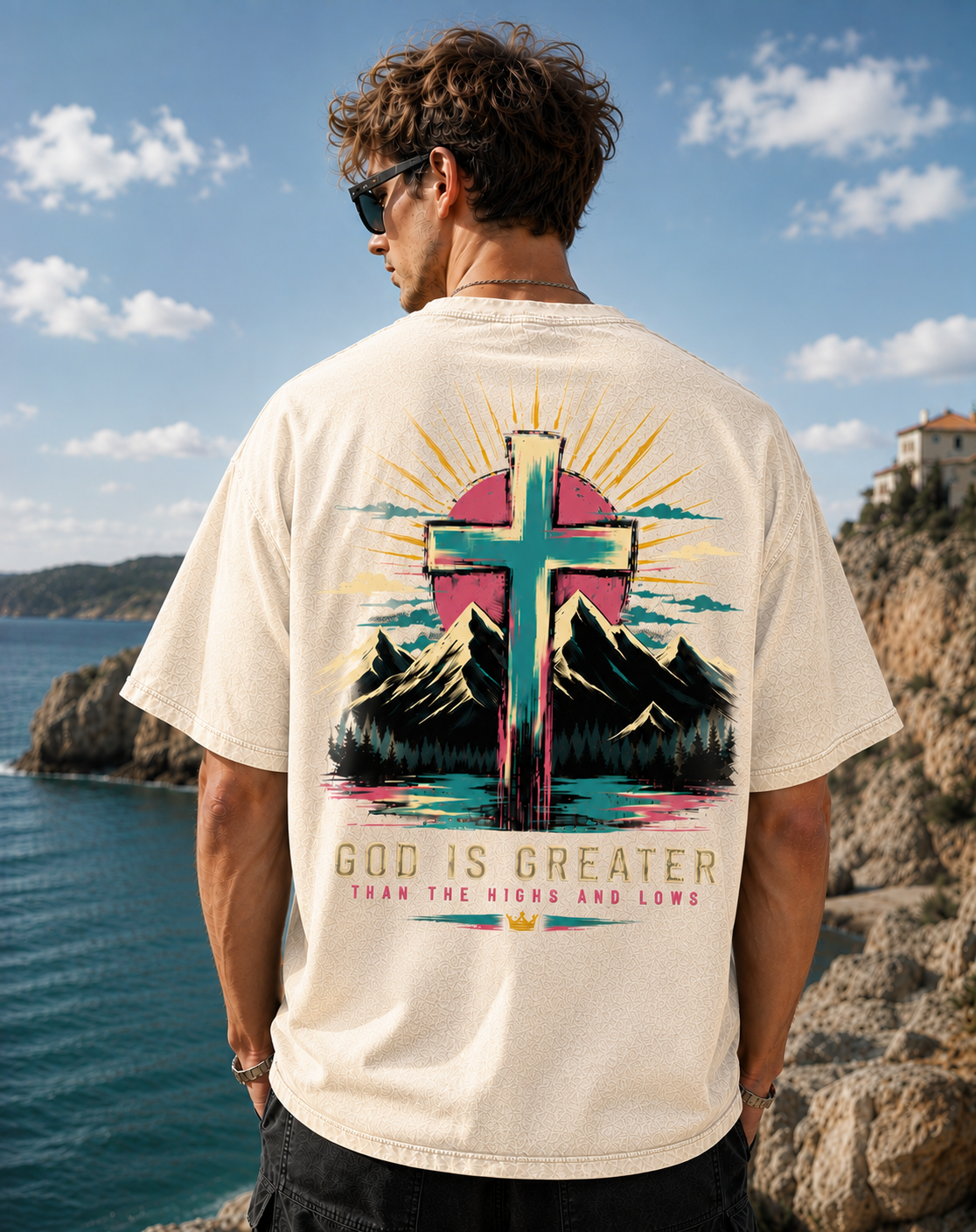 God Is Greater Vintage Cross Tee