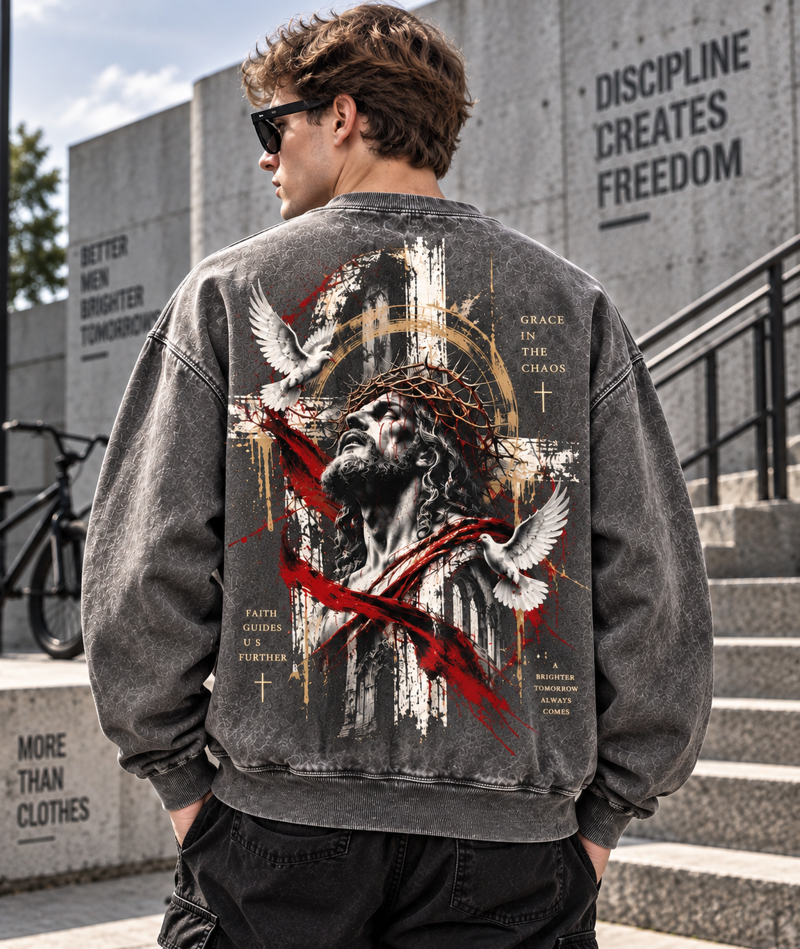 Grace in the Chaos – Vintage Faith Sweatshirt