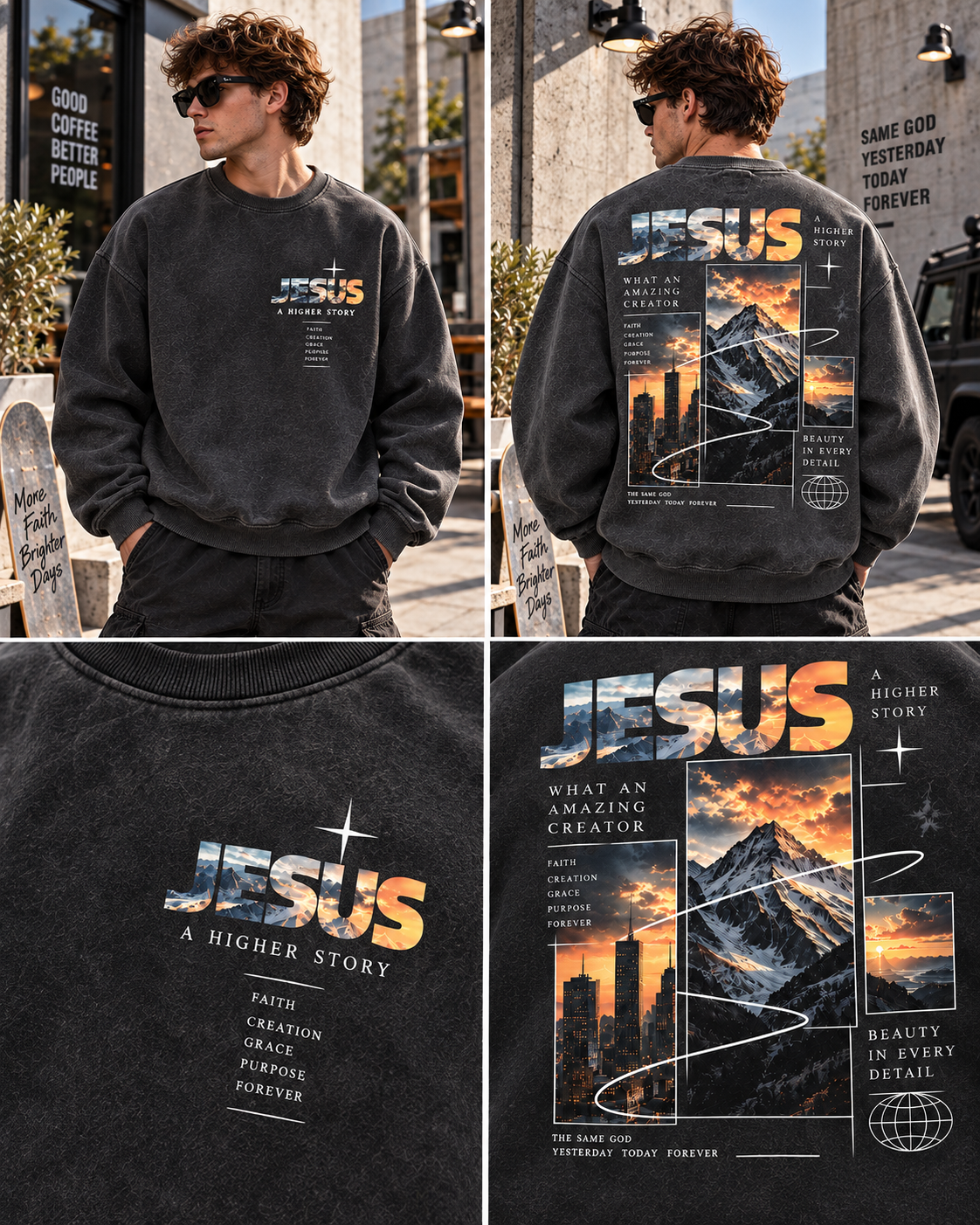 JESUS Higher Story Vintage Sweatshirt