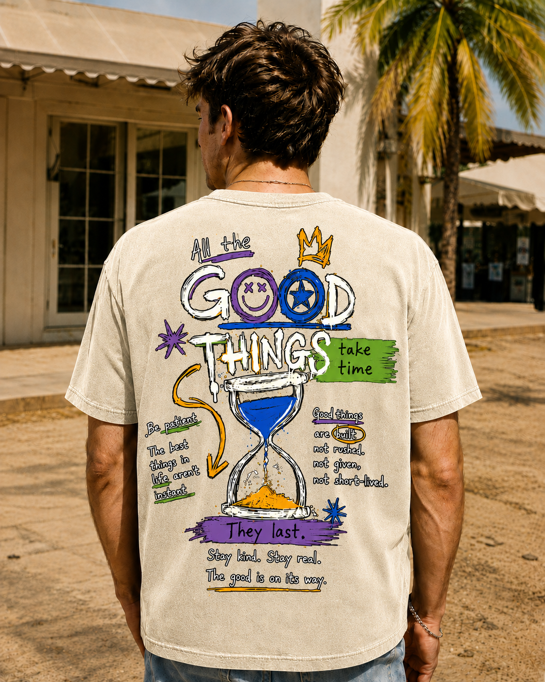 Vintage GOOD THINGS Graphic T-Shirt – Unisex Washed Tee