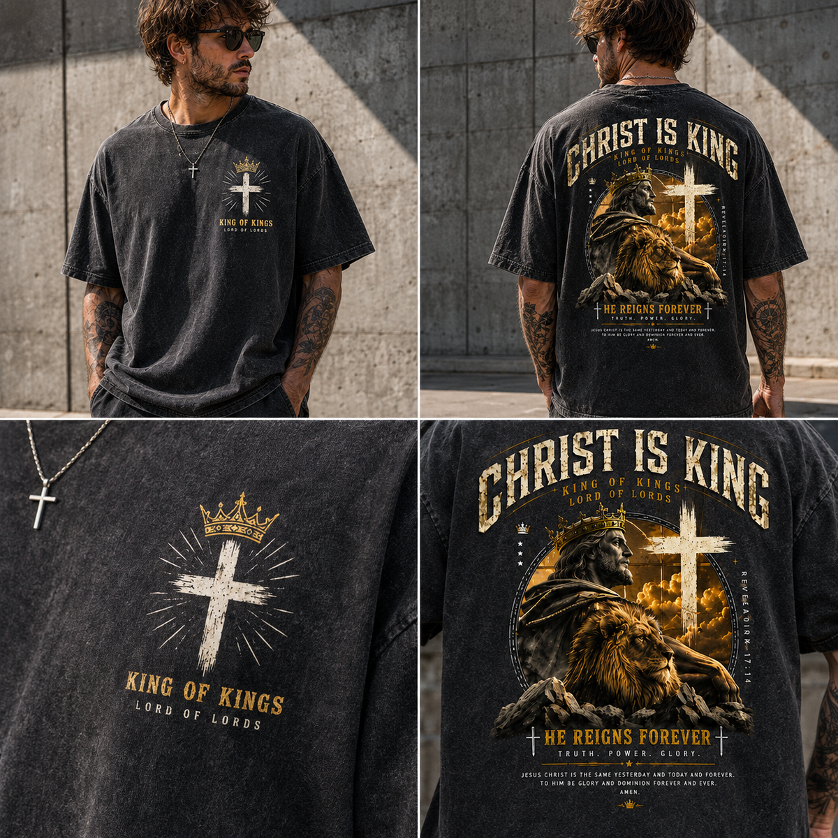 Christ Is King Vintage Graphic Tee