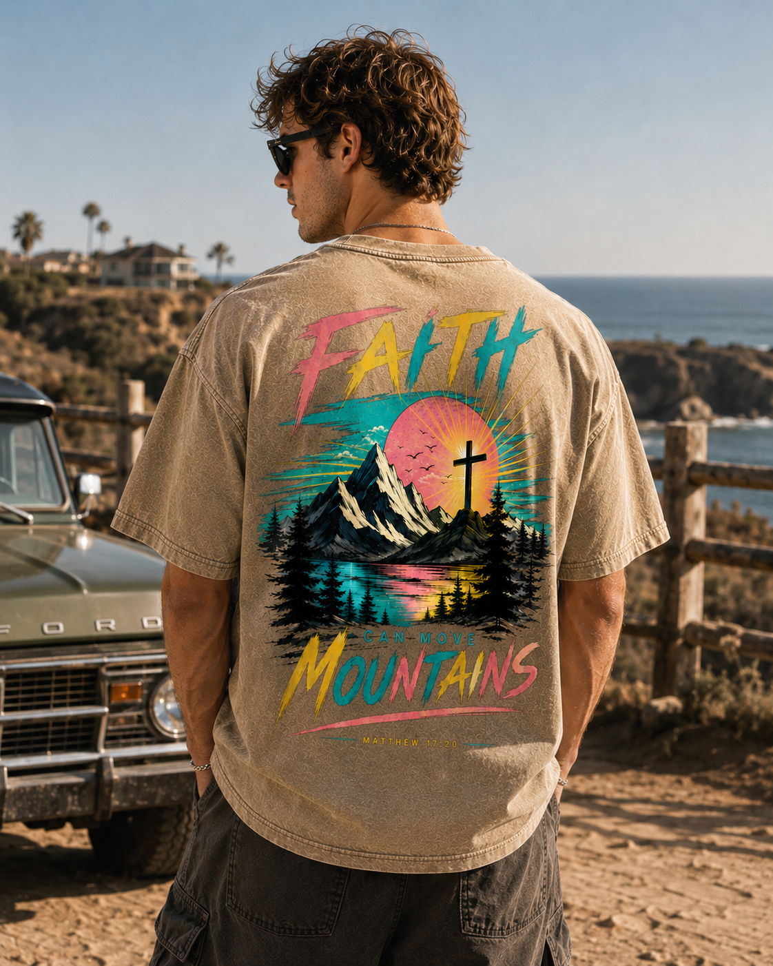 Faith Can Move Mountains – Vintage Graphic T-Shirt