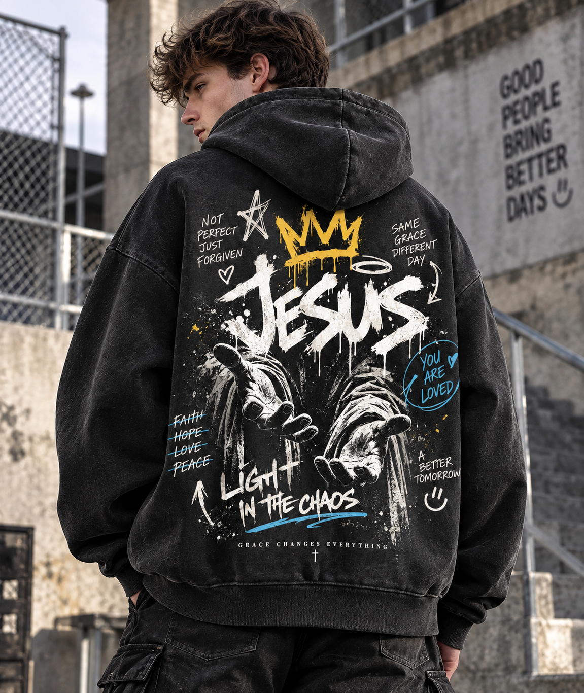 Jesus Light in the Chaos Hoodie