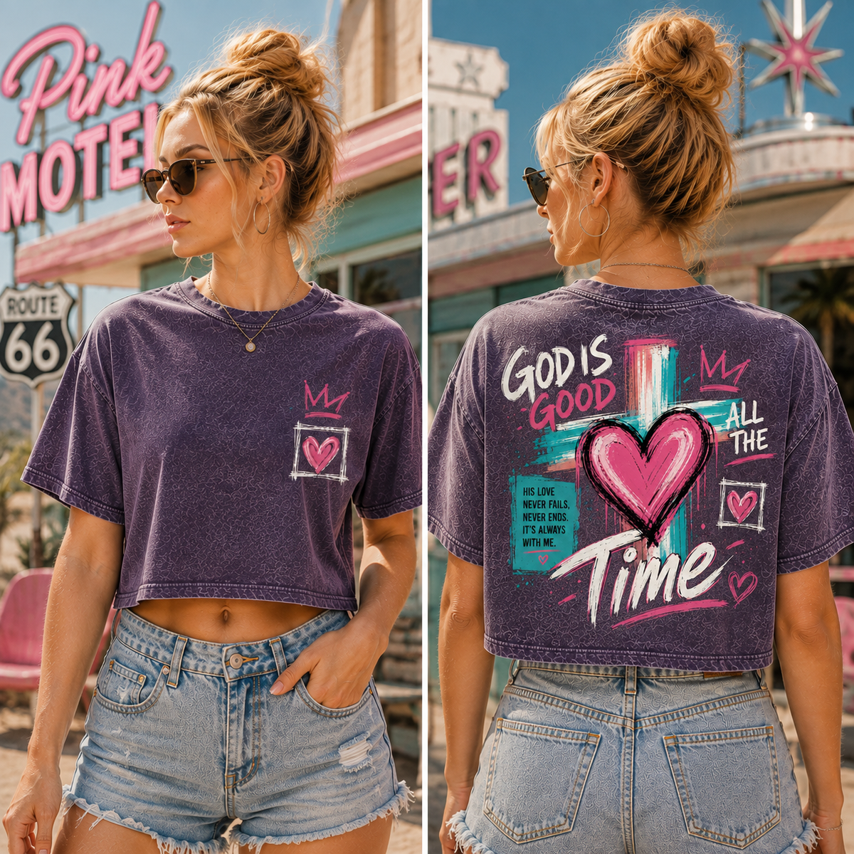 God Is Good – Faith Graphic Crop Top