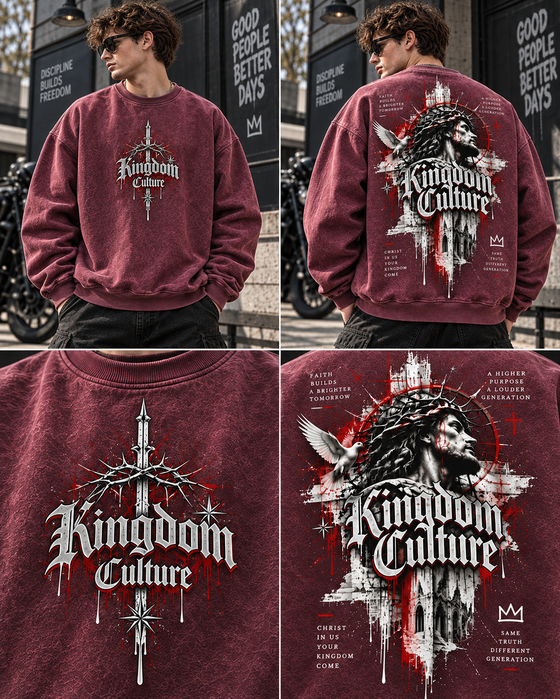 Kingdom Culture Vintage Washed Sweatshirt