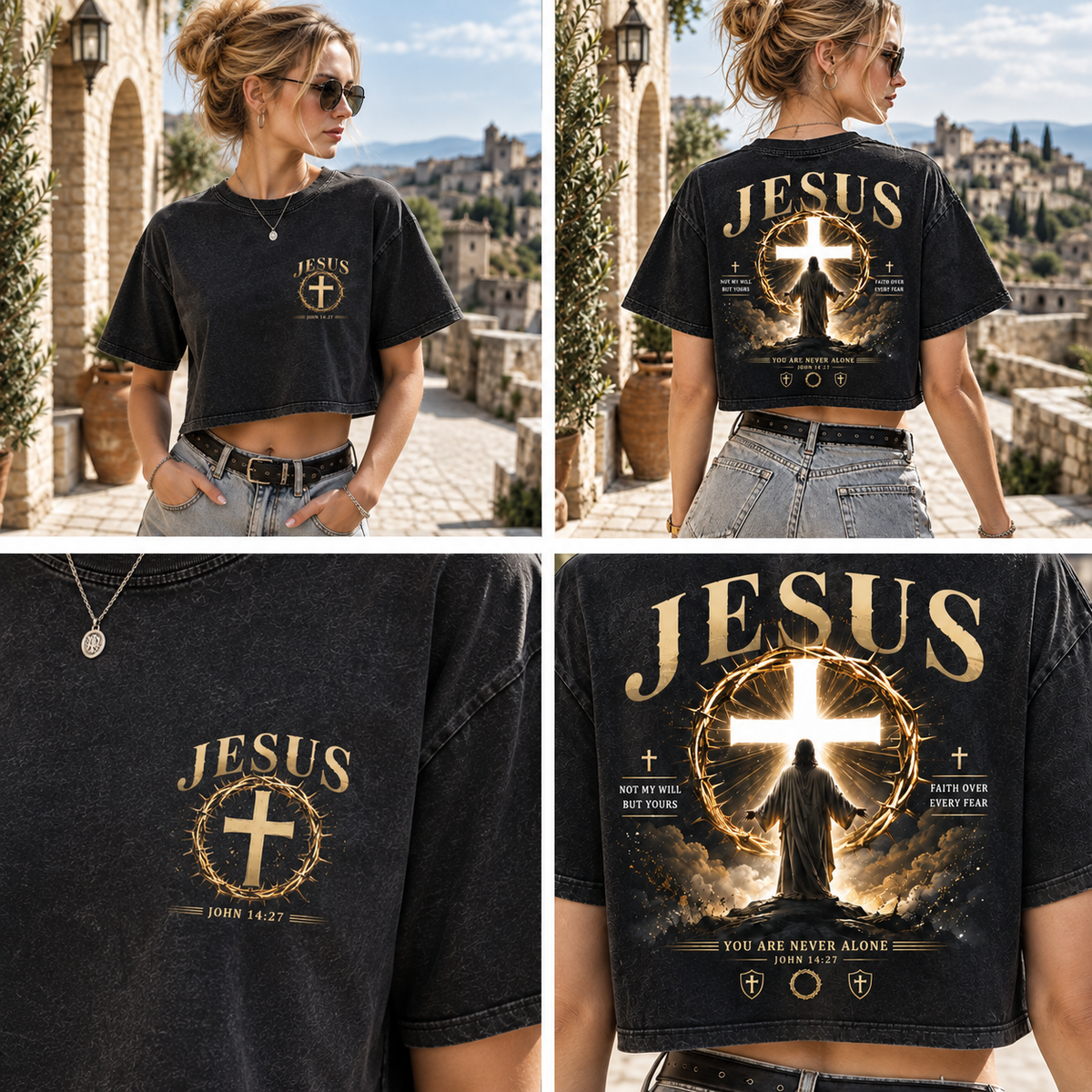 Jesus Faith Crop Top – Vintage Style