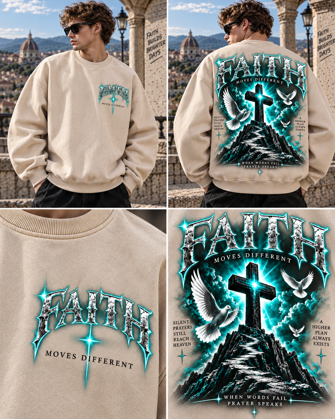 Faith Moves Different – Vintage Faith Sweatshirt