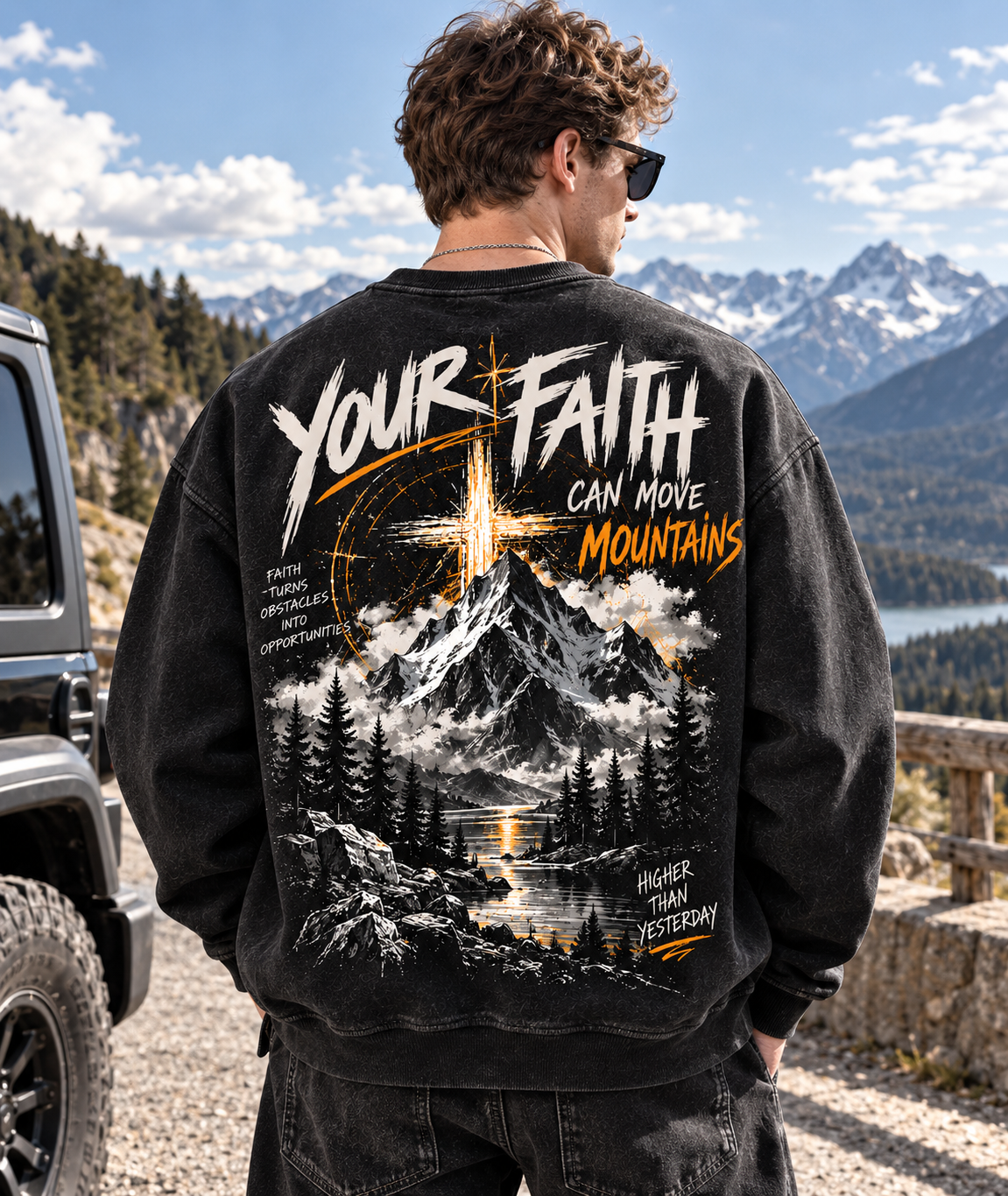 Faith Moves Mountains Vintage Sweatshirt