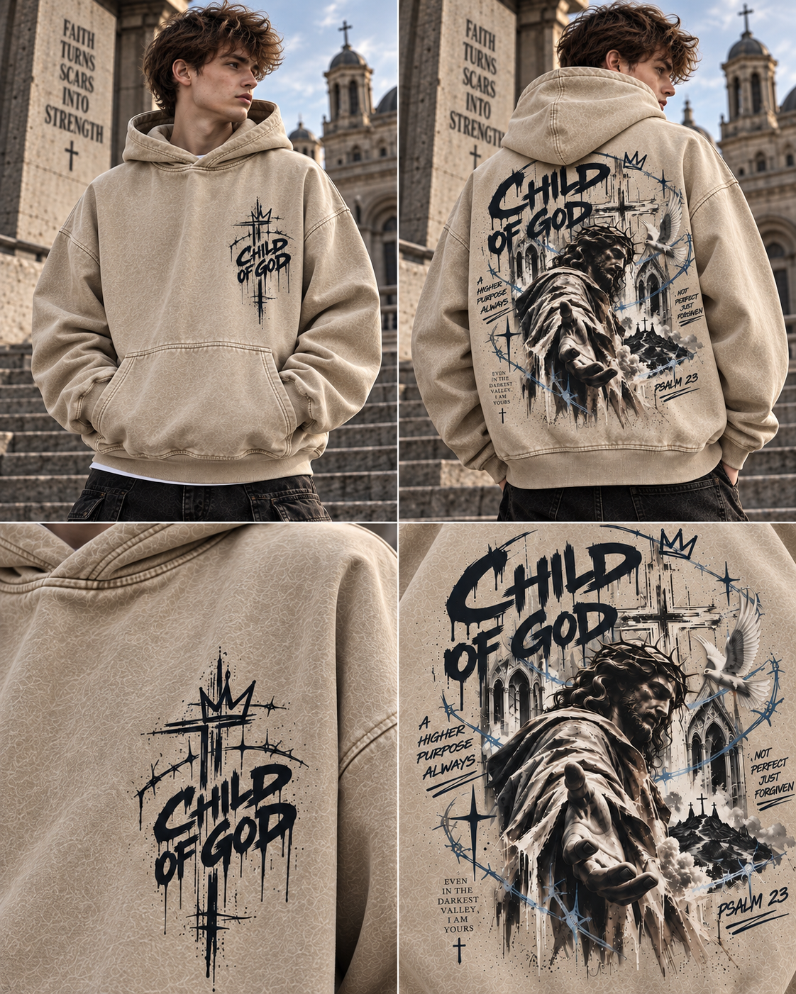 Child of God Vintage Hoodie – Faith Graphic