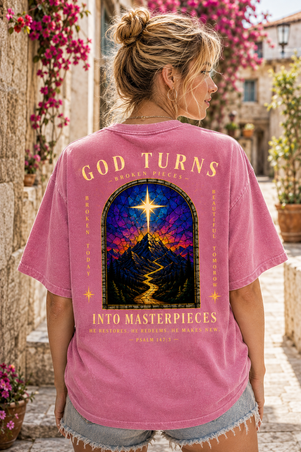 God Turns Into Masterpieces – Vintage Faith Tee