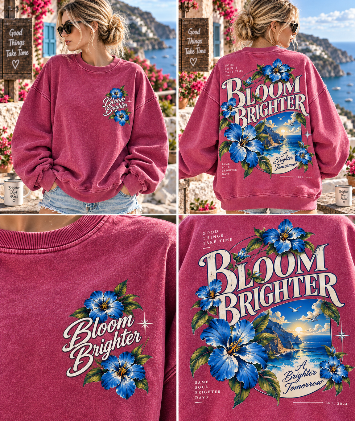 Bloom Brighter Vintage Sweatshirt