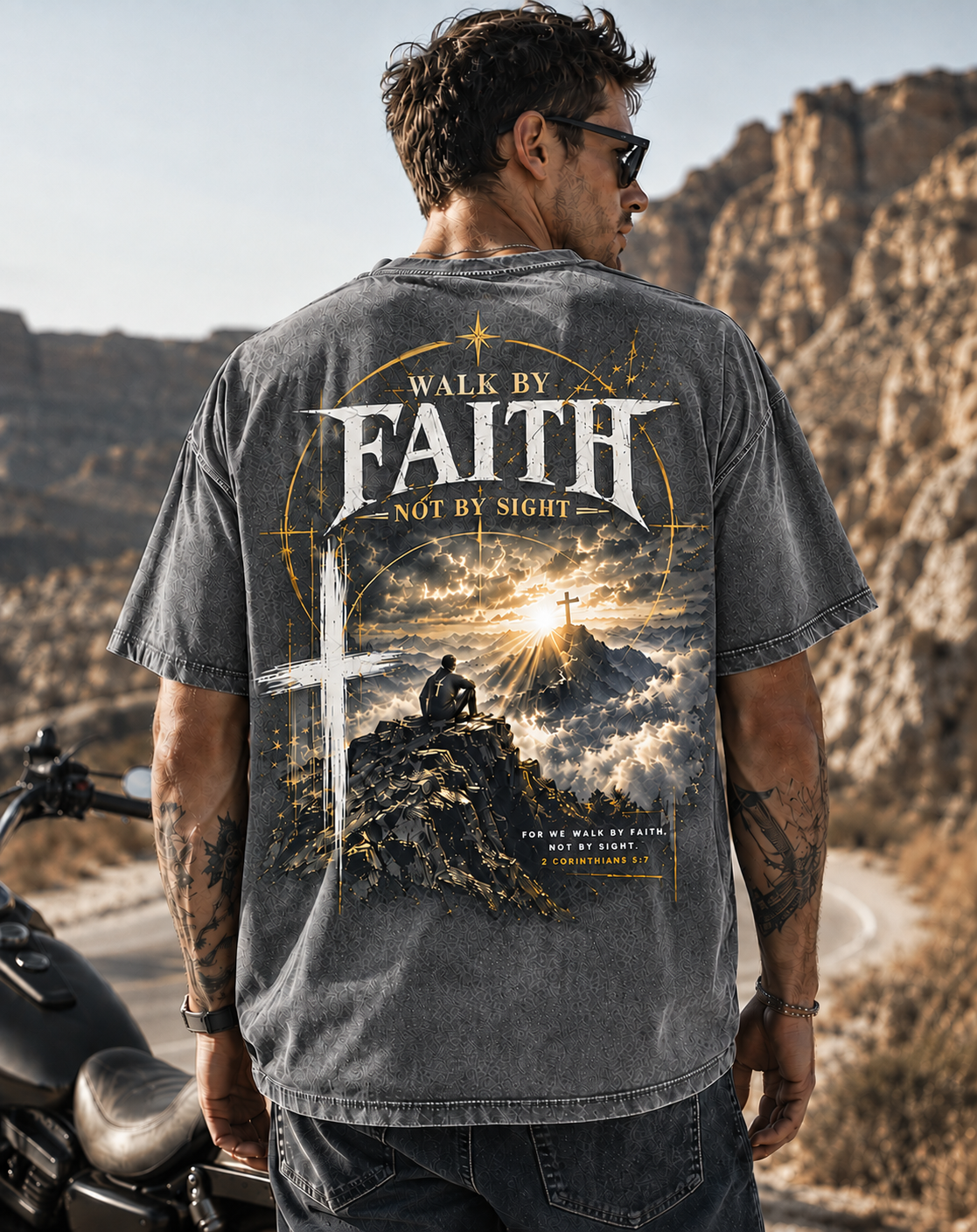 Walk By Faith Vintage Graphic T-Shirt