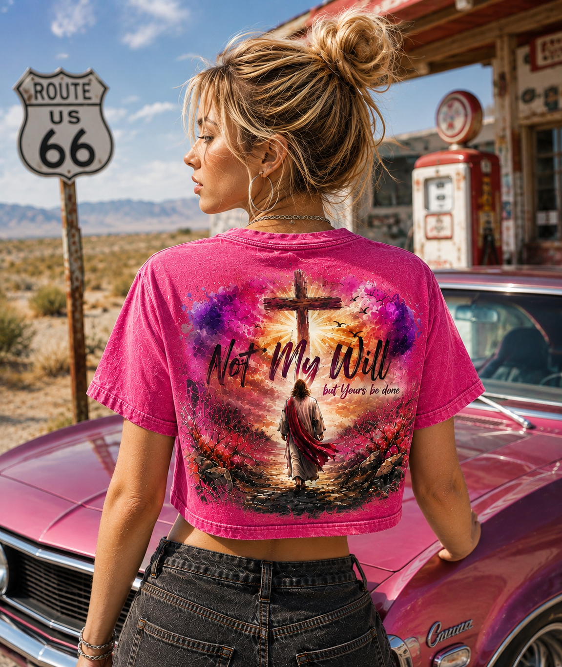Not My Will – Faith Vintage Crop Top
