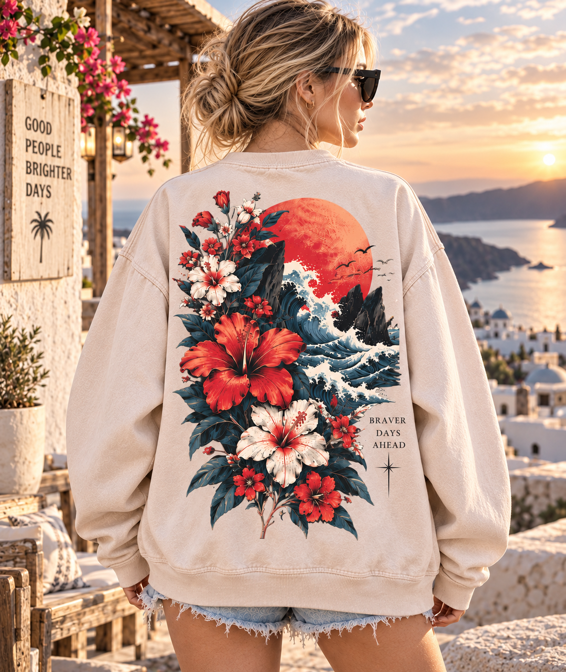 Braver Days Vintage Floral Sweatshirt