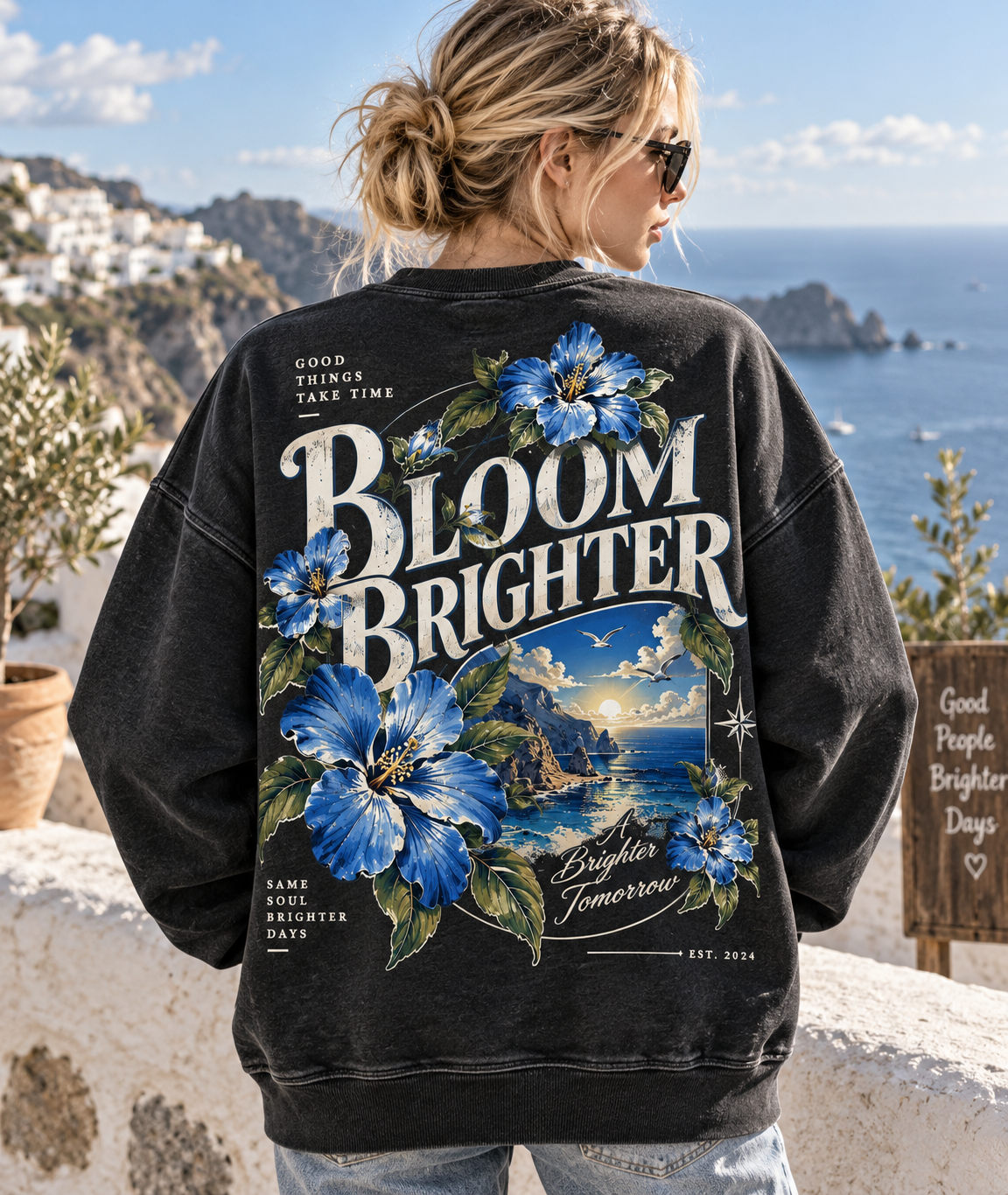 Bloom Brighter Vintage Sweatshirt
