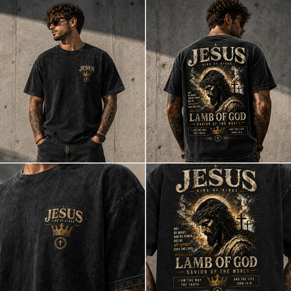 Jesus King of Kings Vintage Graphic Tee