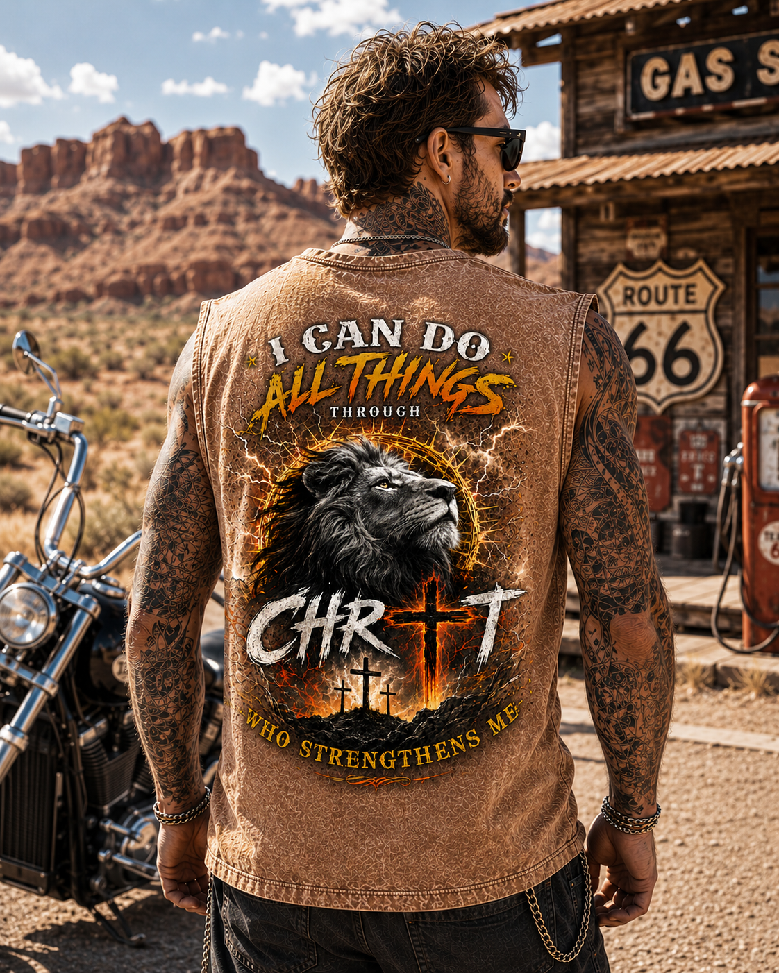 Faith Strength Washed Black Tank