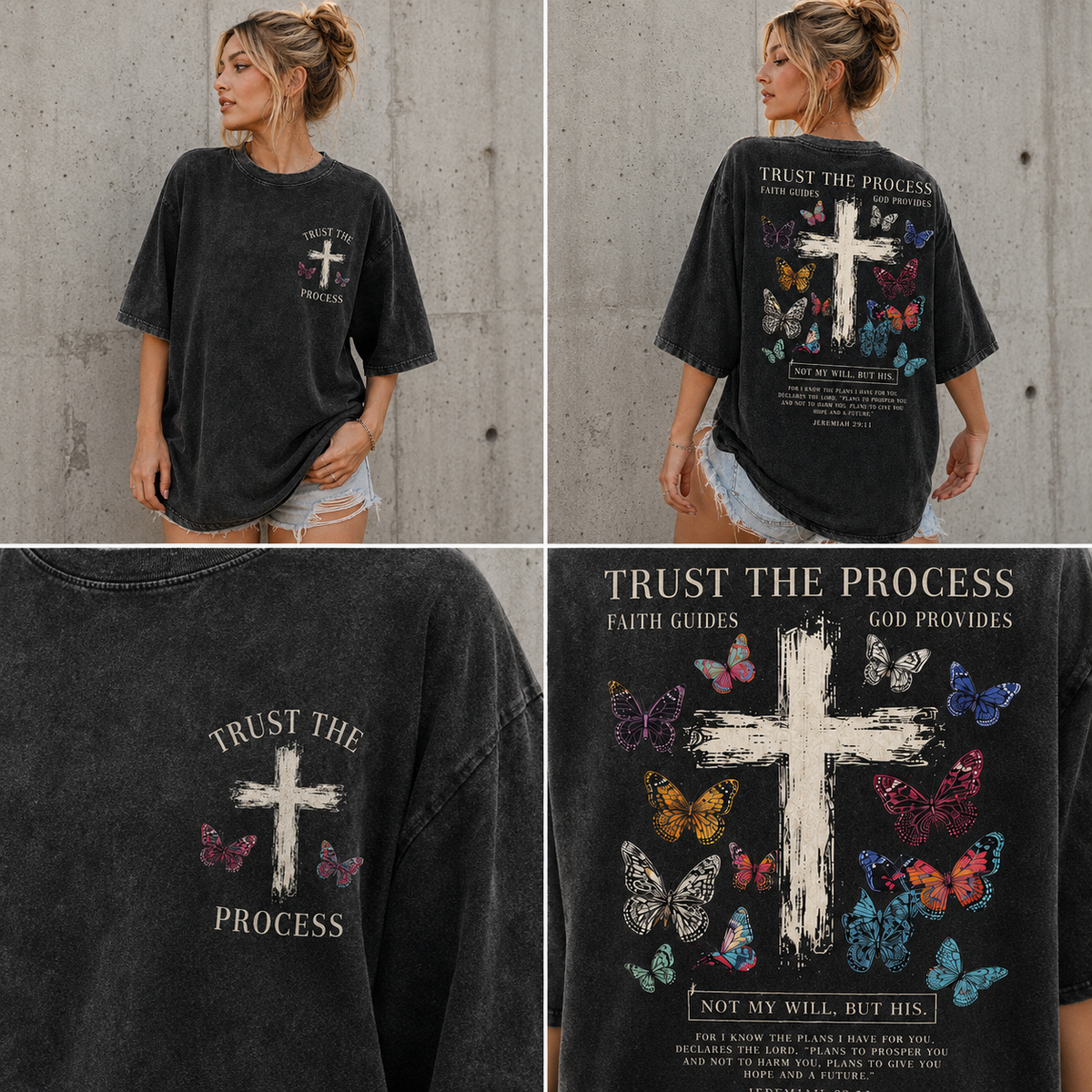 Trust The Process Butterfly Cross Tee