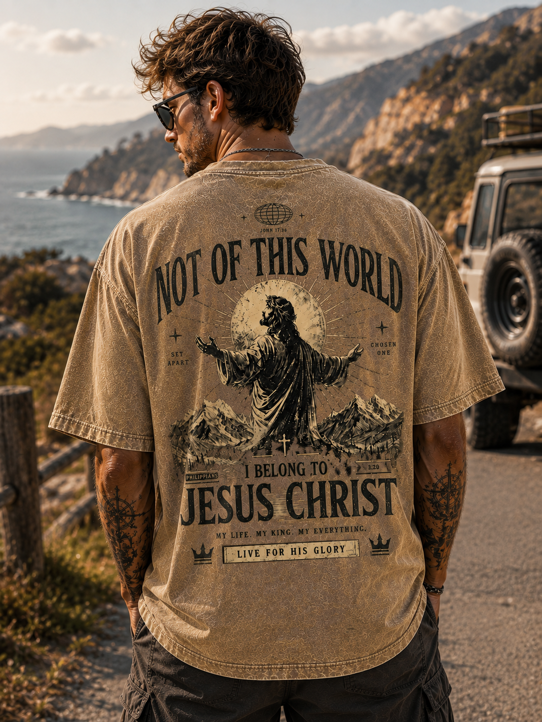 Not Of This World" Christian Vintage Graphic Tee
