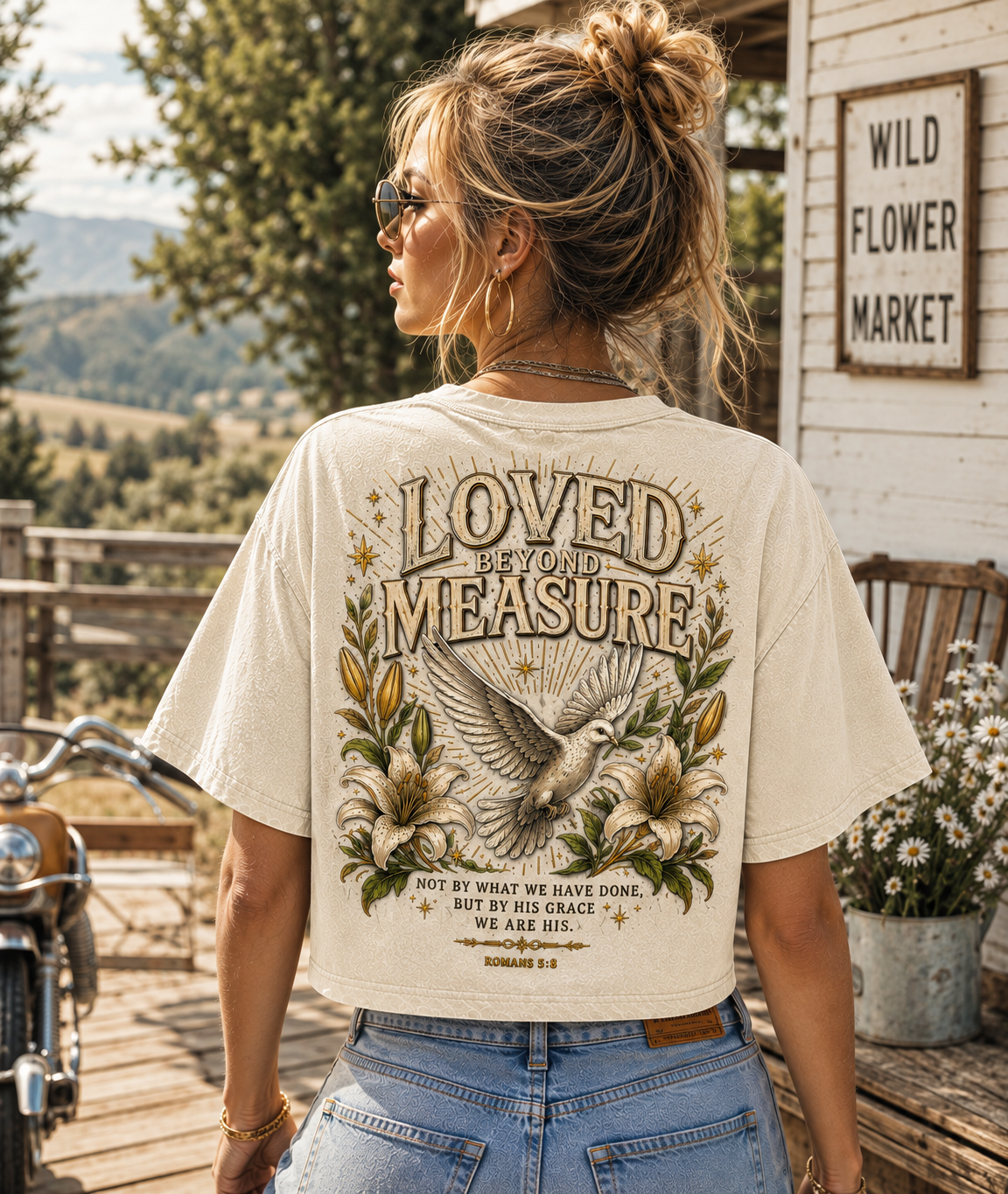 Loved Beyond Measure – Vintage Grace Crop Top