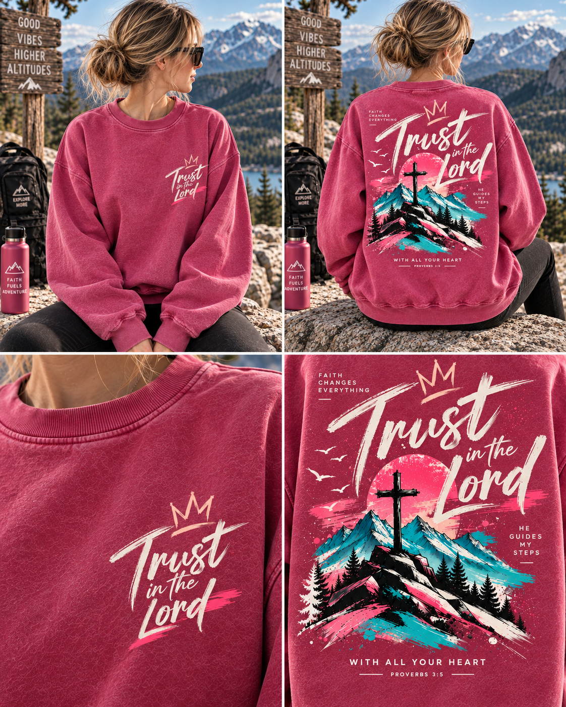 Trust in the Lord – Faith Mountain Vintage Sweatshirt