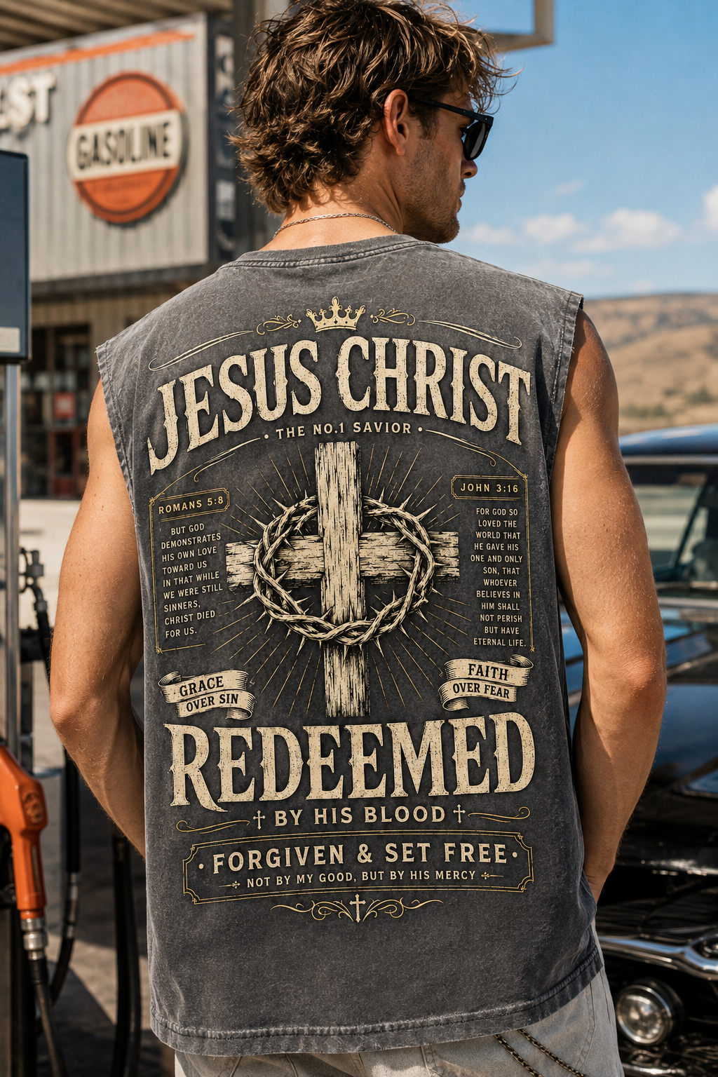Jesus Christ Redeemed – Vintage Faith Tank Top