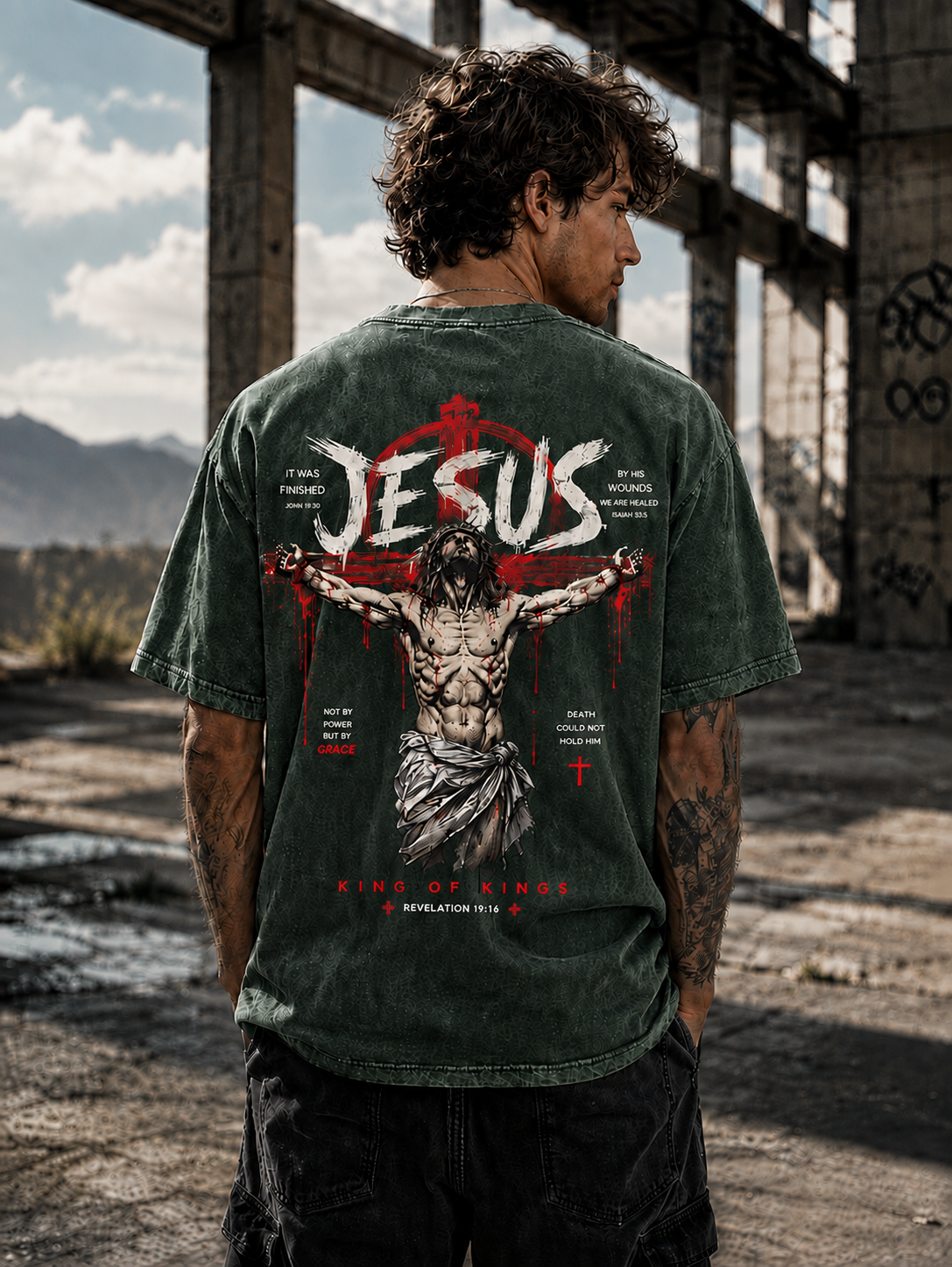 Vintage Jesus Graphic Oversized T-Shirt – Unisex