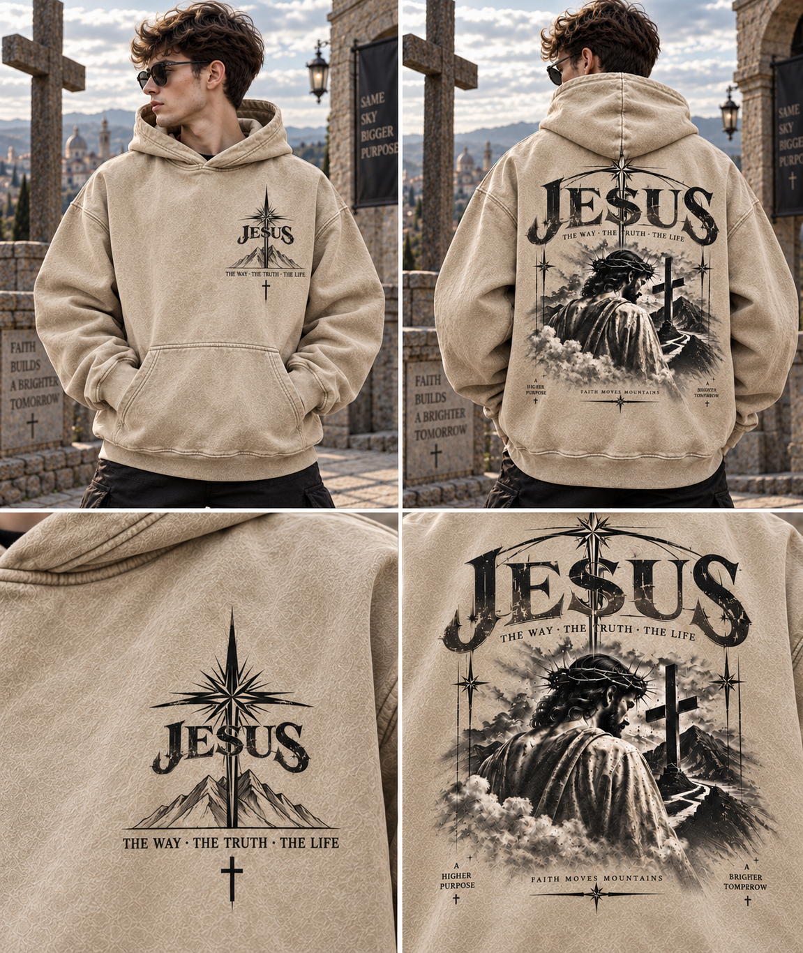 Jesus Faith Vintage Washed Hoodie