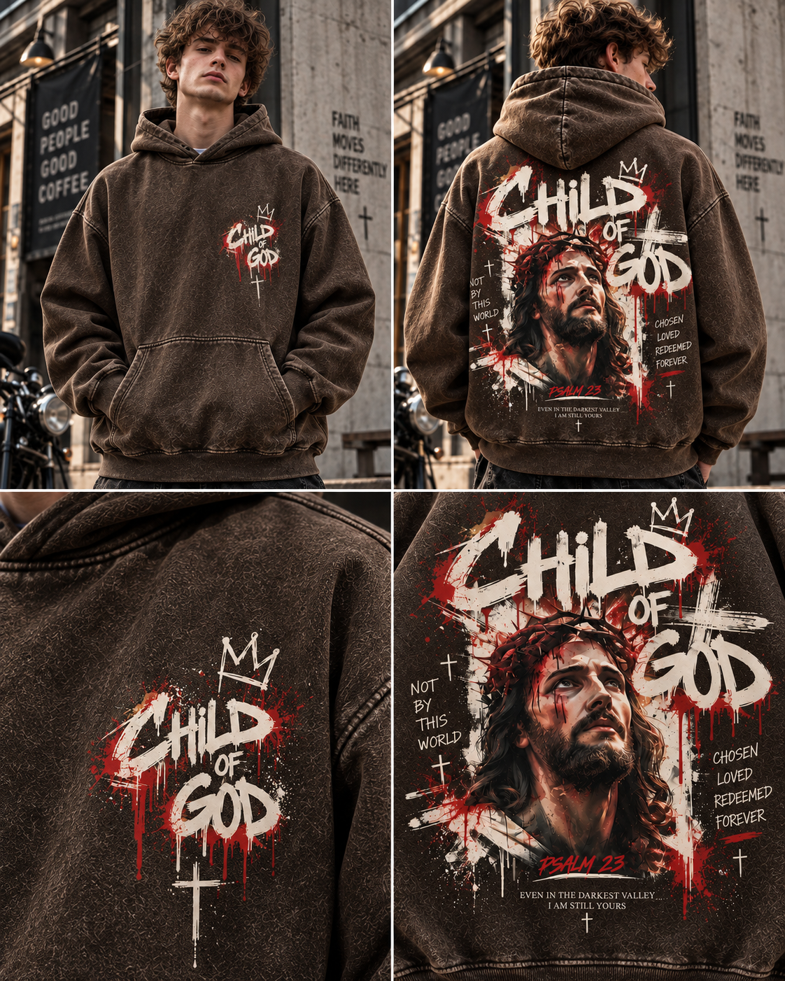 Child of God Vintage Hoodie – Faith Streetwear