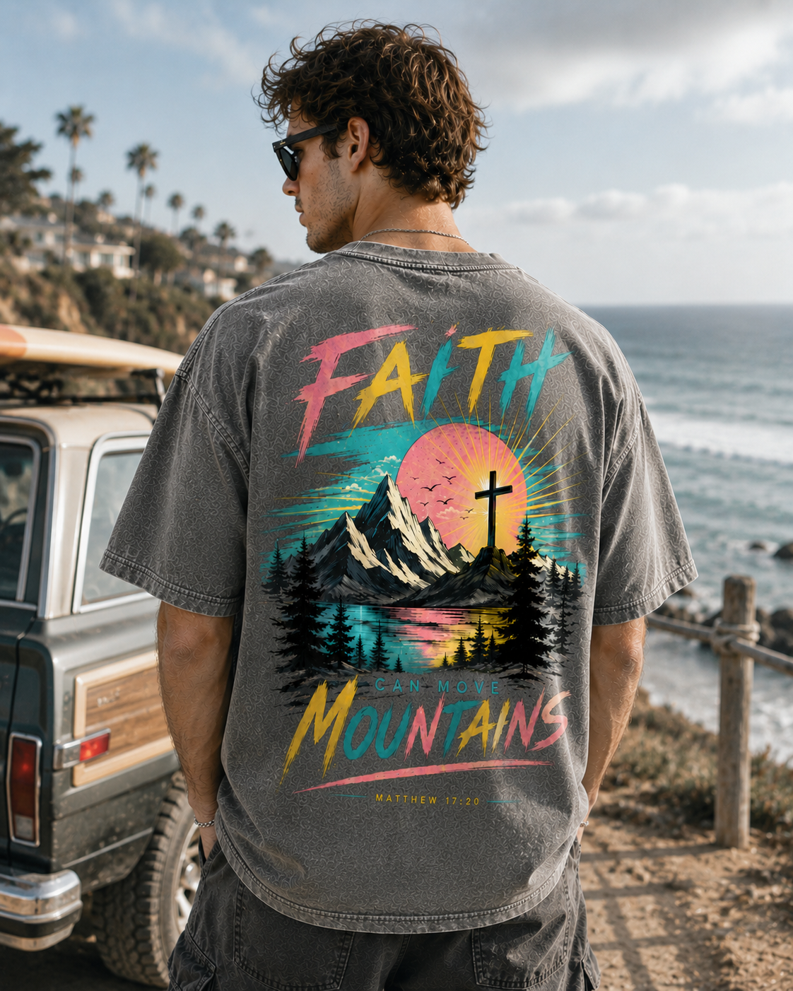 Faith Can Move Mountains – Vintage Graphic T-Shirt