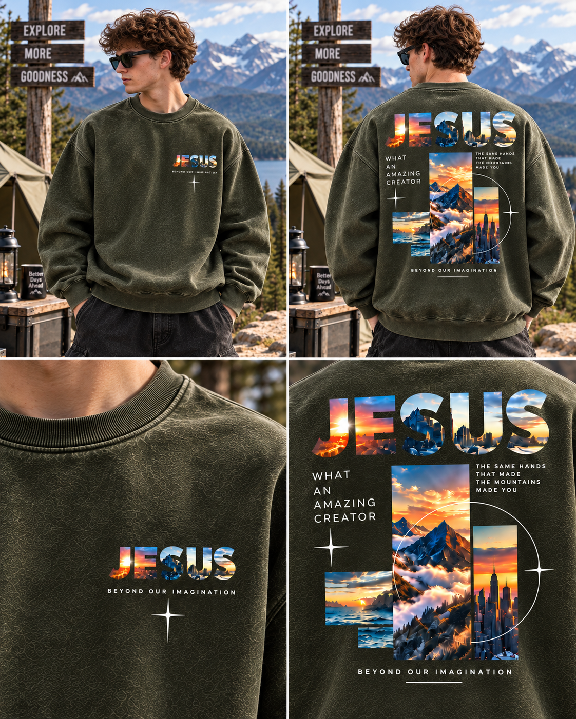Jesus Beyond Imagination – Vintage Graphic Sweatshirt