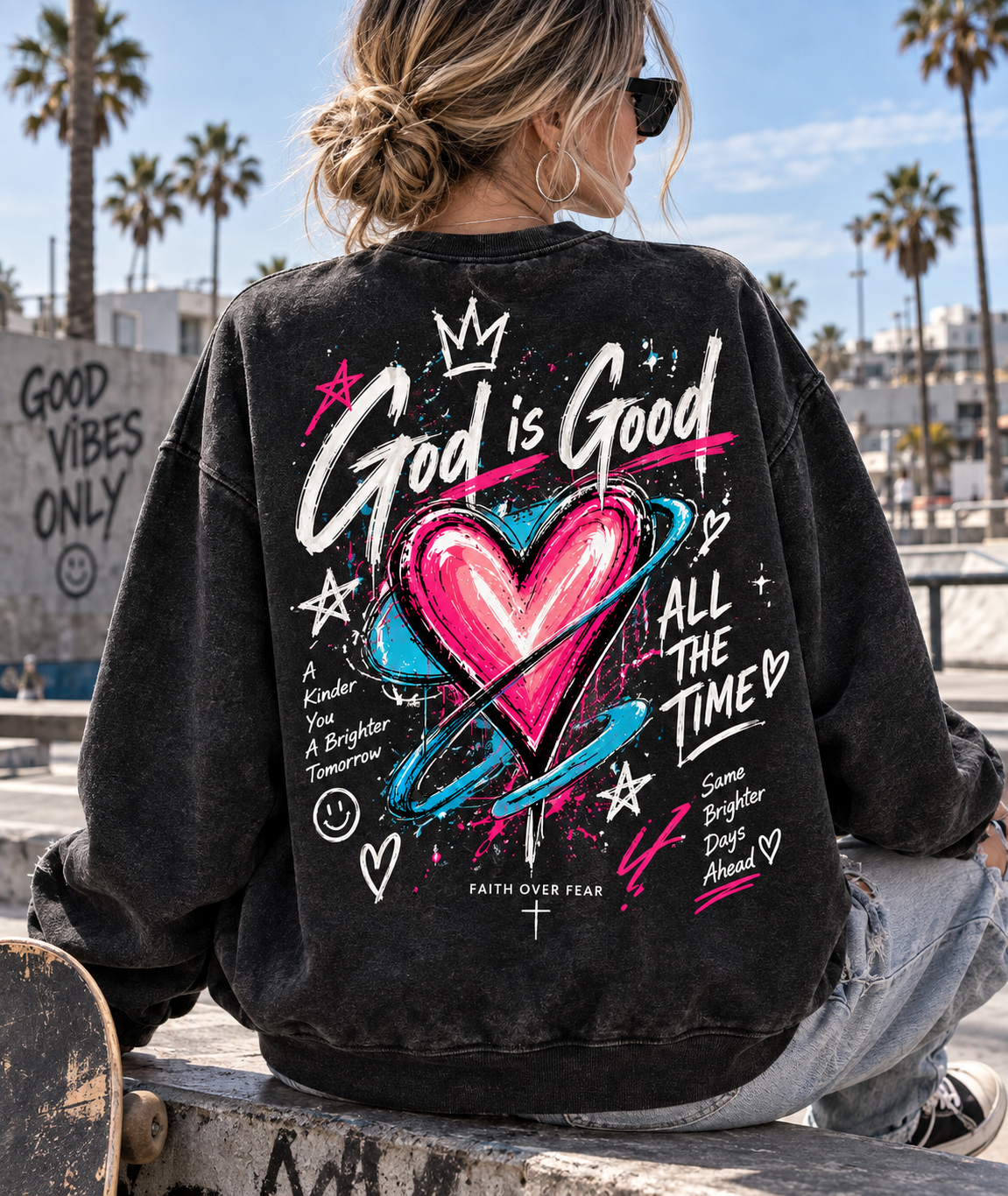 God Is Good – Faith Over Fear Sweatshirt