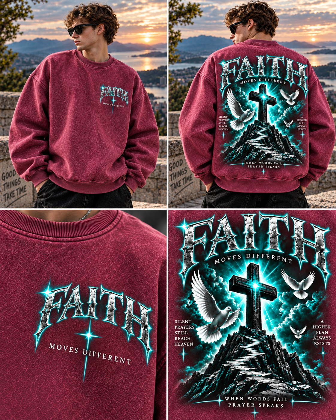 Faith Moves Different – Vintage Faith Sweatshirt