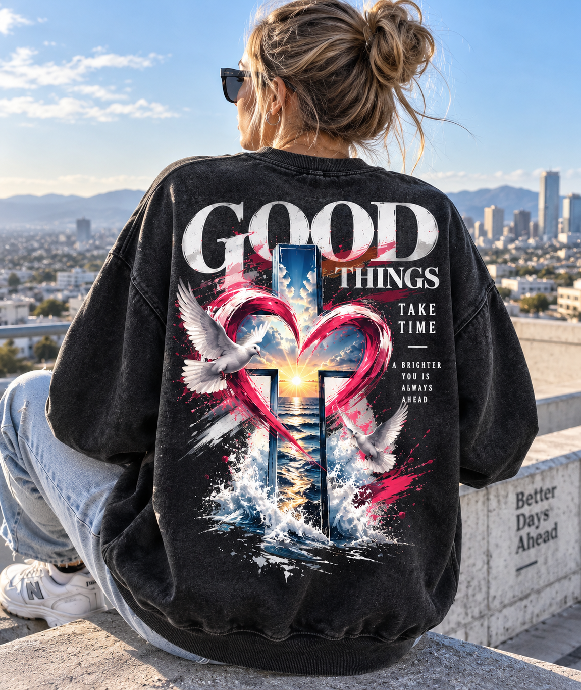 Good Things Take Time – Vintage Graphic Sweatshirt