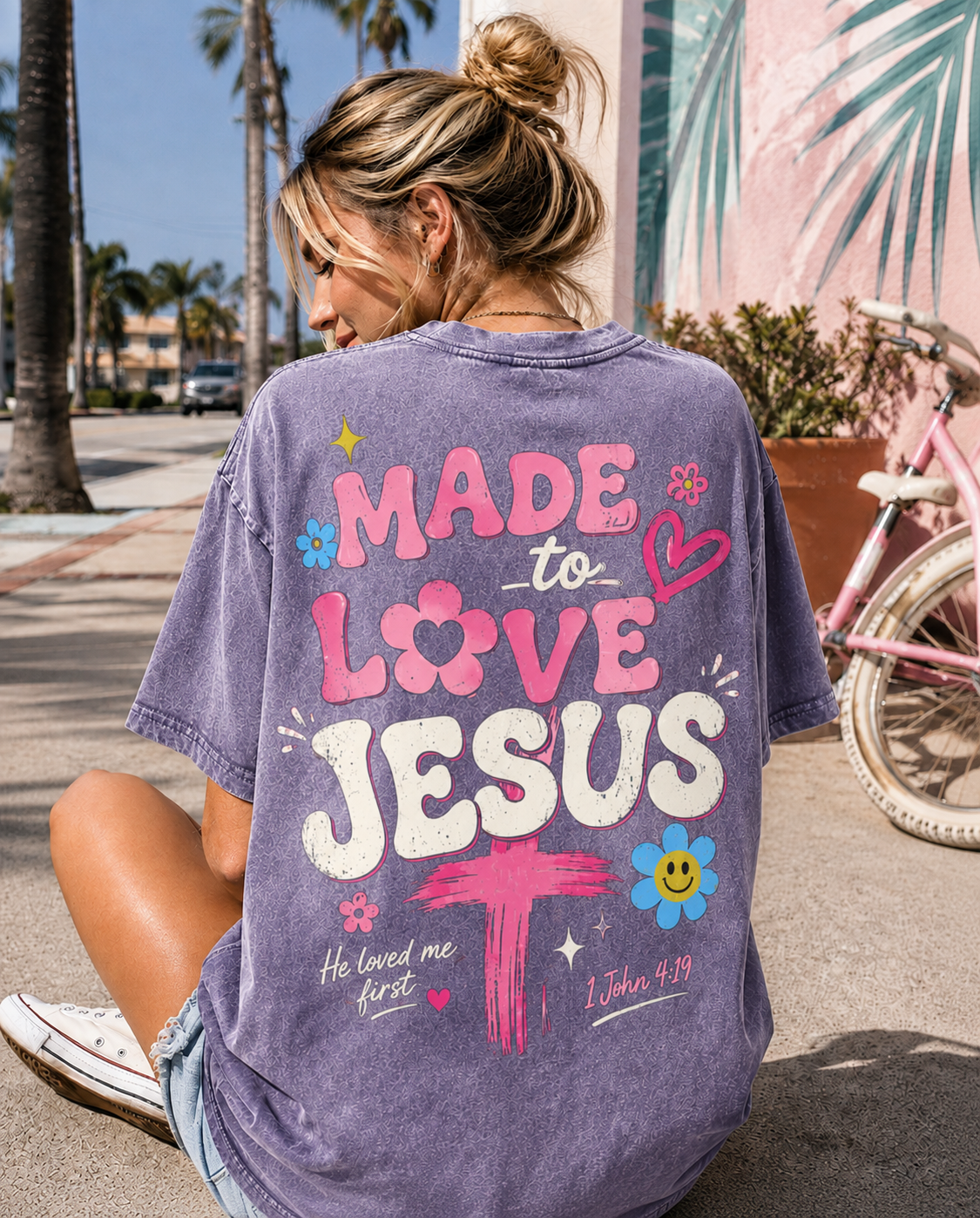 Made to Love Jesus – Vintage Washed Graphic T-Shirt