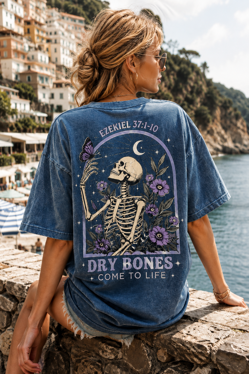 Vintage Skeleton Butterfly Graphic Tee