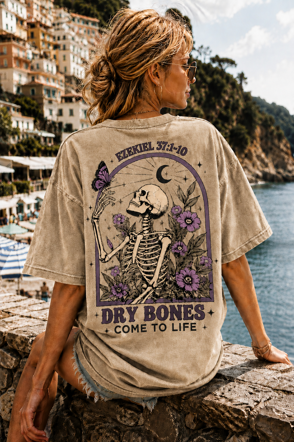 Vintage Skeleton Butterfly Graphic Tee
