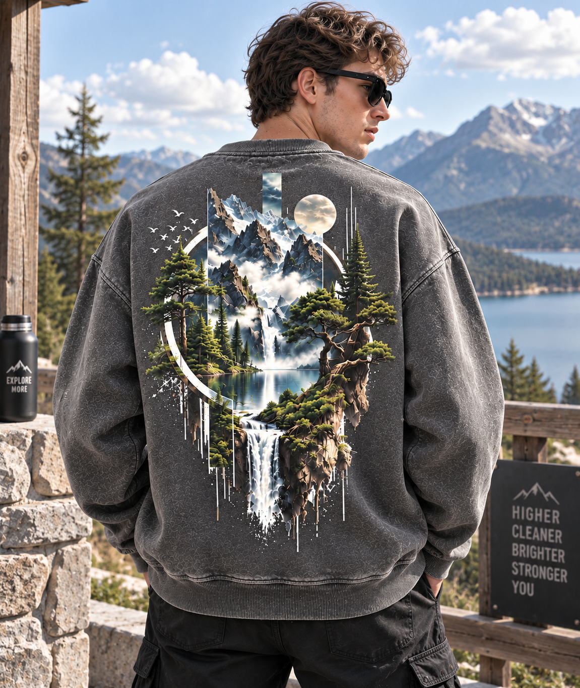 Higher Ground Mountain Vintage Sweatshirt