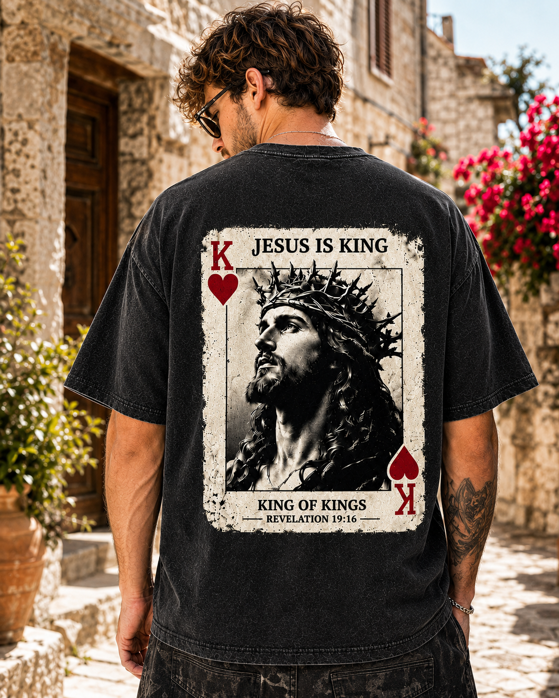 Jesus Is King – Vintage Olive Tee
