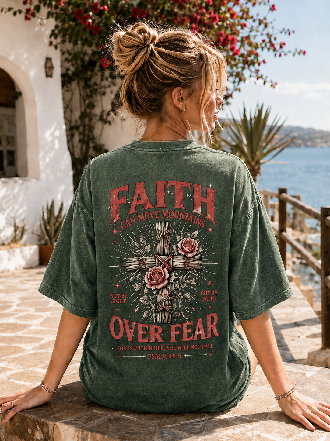 Faith Over Fear Vintage Washed T-Shirt