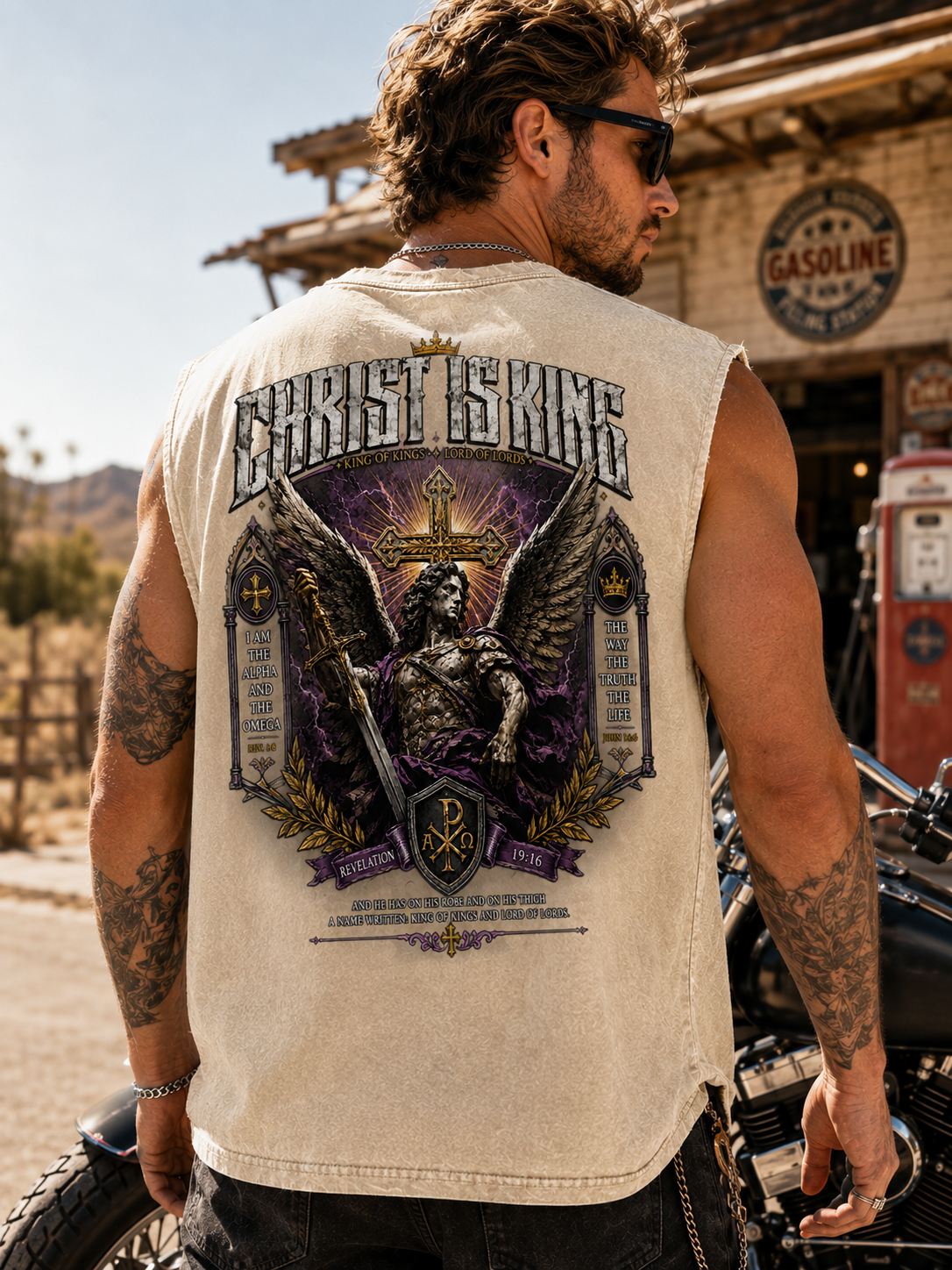 Christ Is King – Washed Black Vintage Tank Top