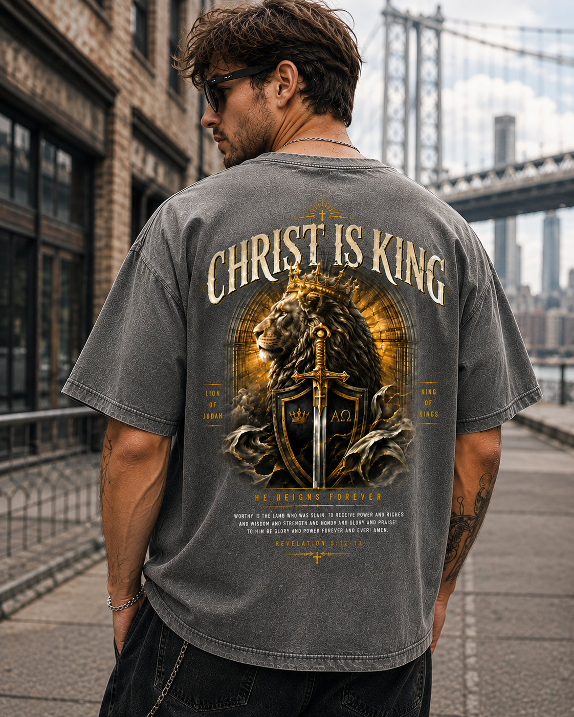 Christ Is King Vintage Washed Tee