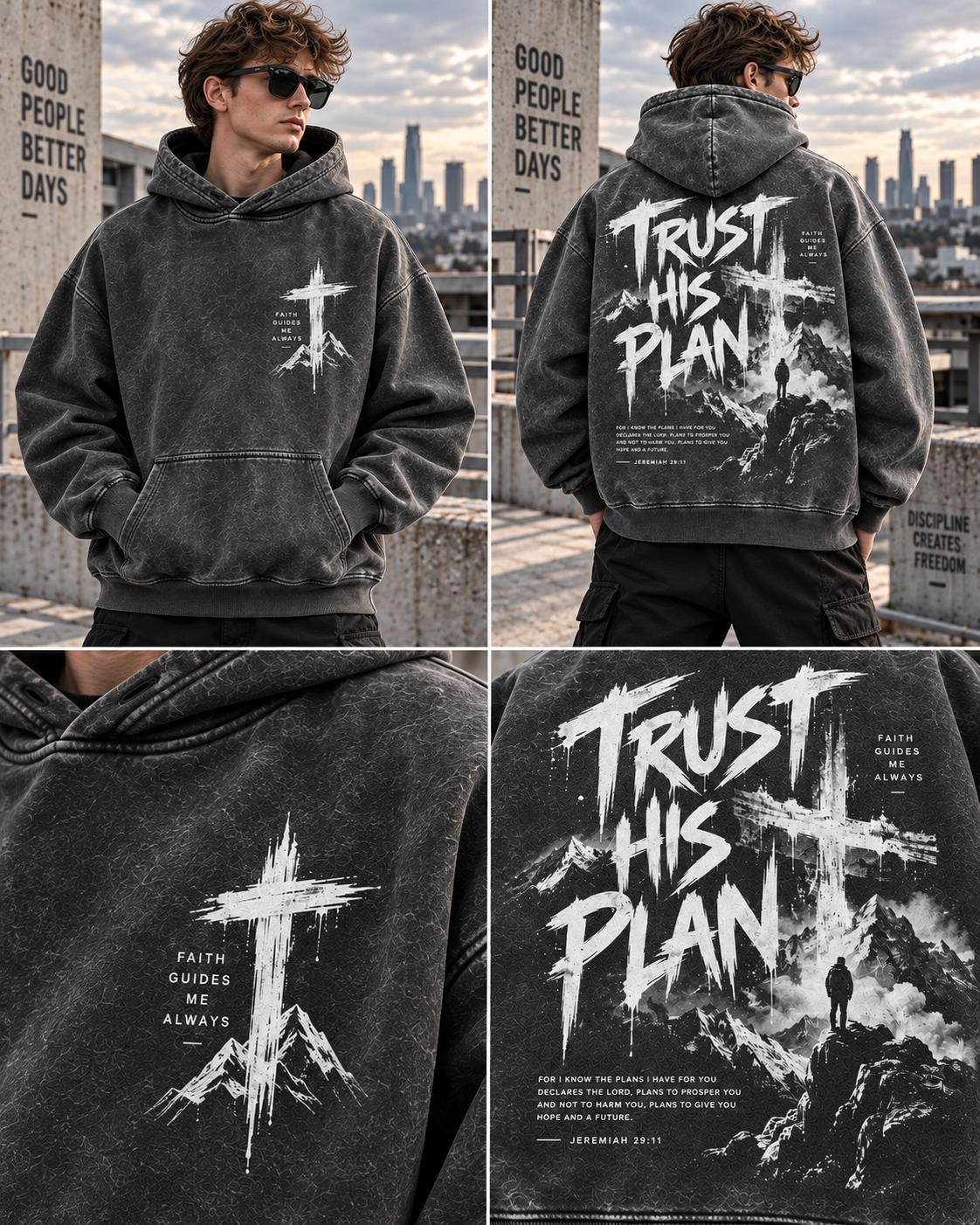 Trust His Plan – Vintage Faith Hoodie