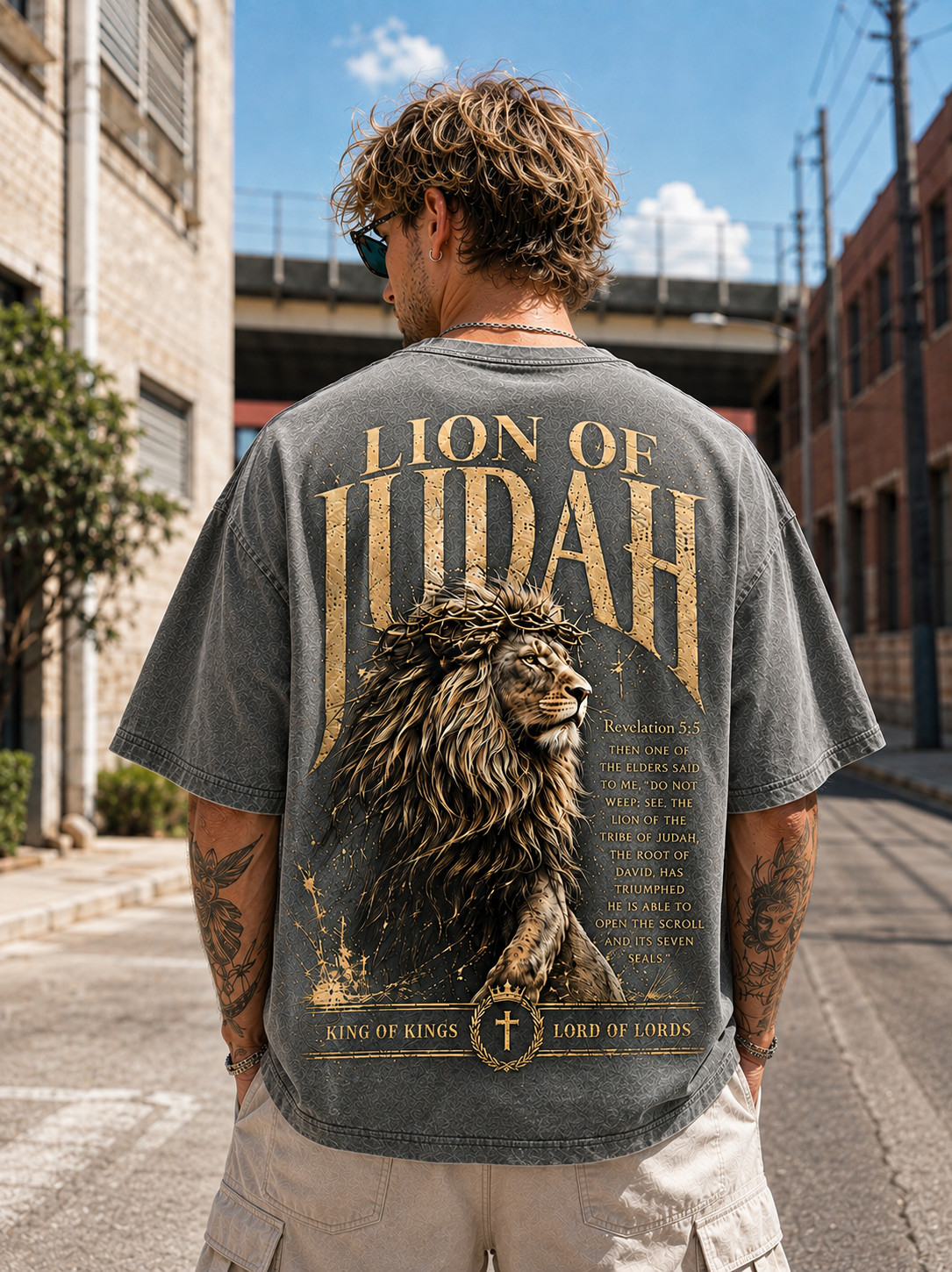 Lion of Judah – Vintage Olive Tee
