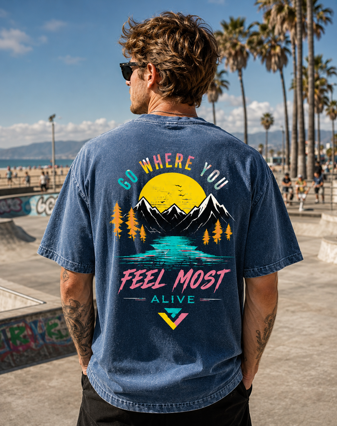 Vintage Mountain Adventure T-Shirt – Go Where You Feel Most Alive